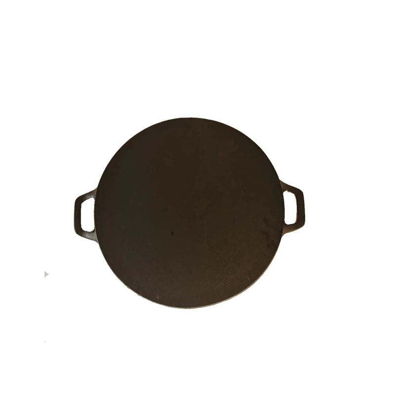 Striped Round Cast Iron Frying Pan, Uncoated Grill Pan, Grill Pan, 31cm