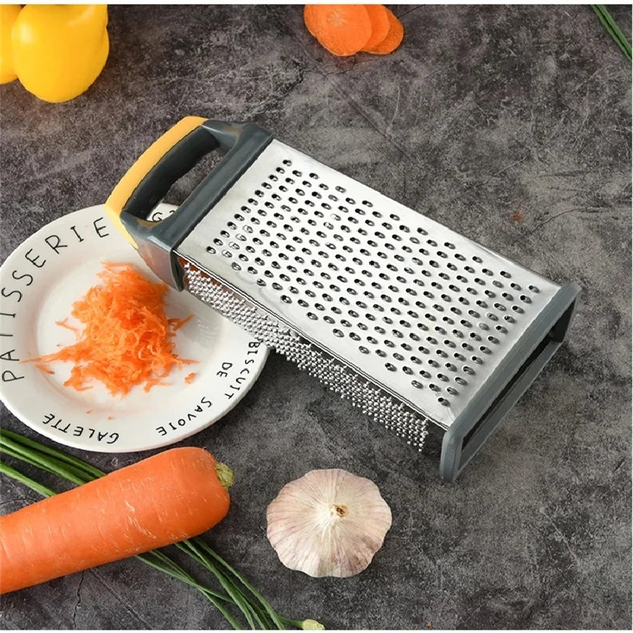 1pc Cheese Graters for Kitchen Stainless Steel Box Grater with Handle, 4 Sided Cheese Slicer for Food Vegetables Potatoes Carrot