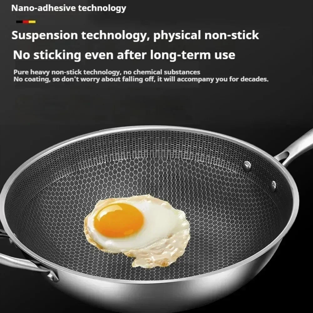 Nonstick Wok Saute Pan Induction Frying Pan Stay-Cool Handle Dishwasher-Friendly Compatible with All Cooktops PFOA FREE PFAS