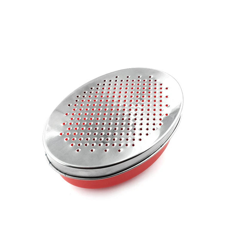 Stainless Steel Storage Graters Double-sided Ginger Grater Multifunctional Storable Cheese Shredder Kitchen Vegetable Fruit Tool