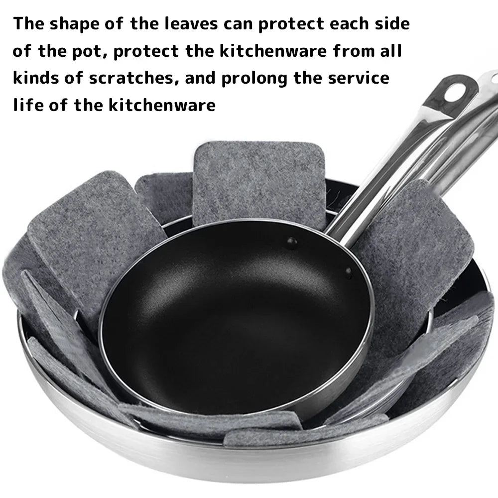 Pot and Pan Protectors 12Pcs Pot Dividers Pad Non-woven 3 Sizes Pans Separator Pads for Protecting Separators 2025