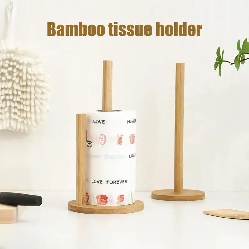Wooden Paper Towel Holder Kitchen Wooden Roll Paper Towel Holder Vertical Wooden Paper Roll Organizer For Kitchen Toilet