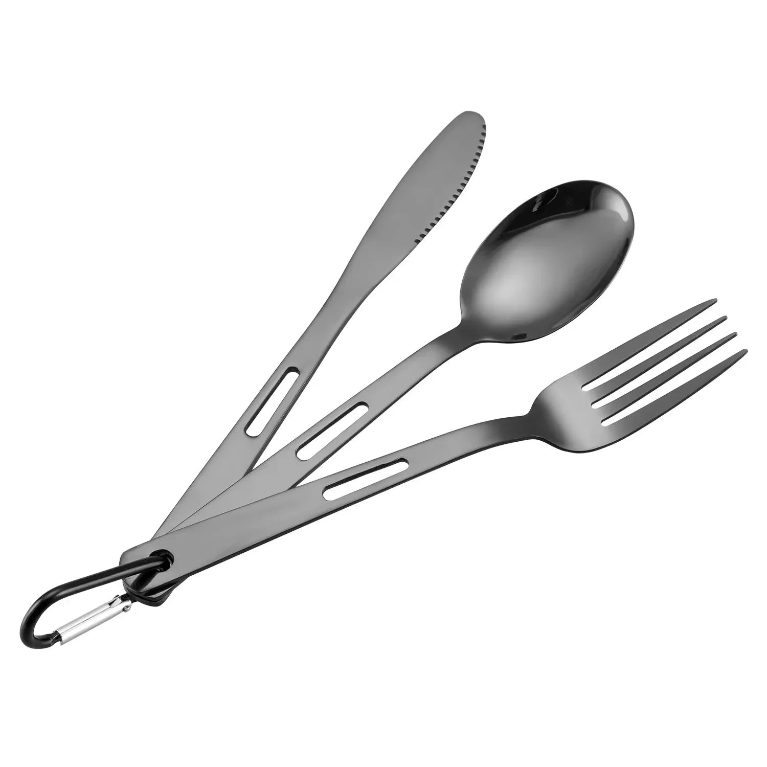 Spoon Fork Knife Sets Stainless Steel Outdoor Tableware with Storage Bag For Home Travel Camping Picnic Portable Tools