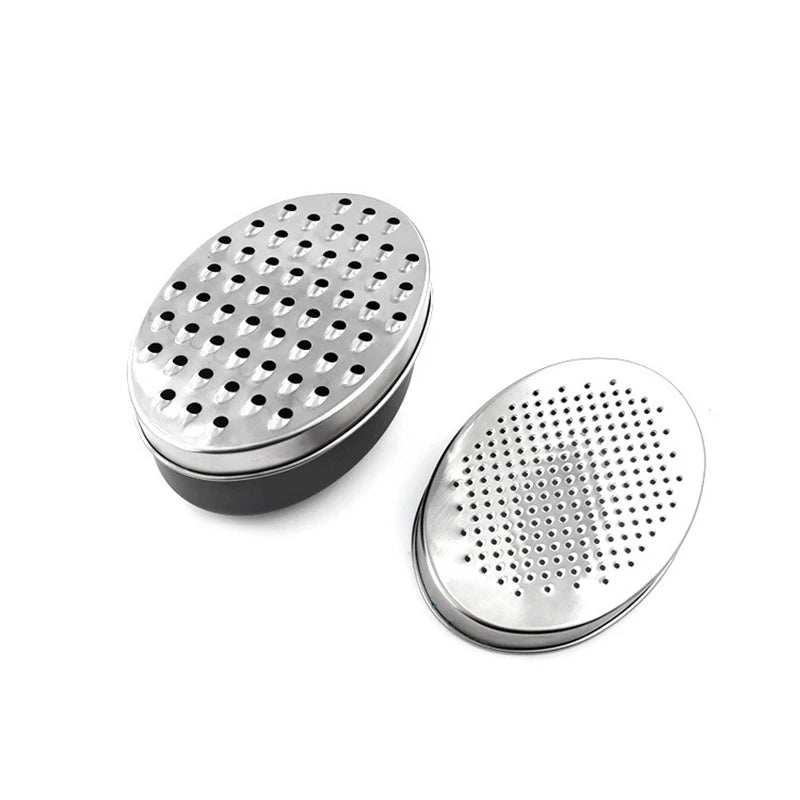 Stainless Steel Storage Graters Double-sided Ginger Grater Multifunctional Storable Cheese Shredder Kitchen Vegetable Fruit Tool