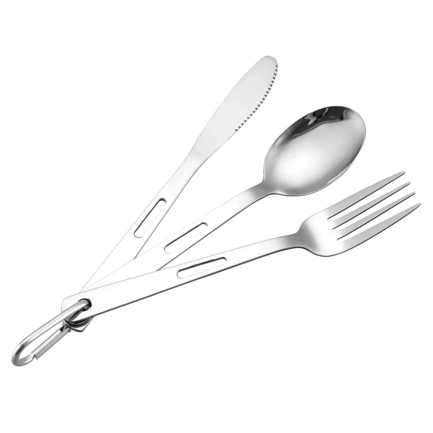 Spoon Fork Knife Sets Stainless Steel Outdoor Tableware with Storage Bag For Home Travel Camping Picnic Portable Tools