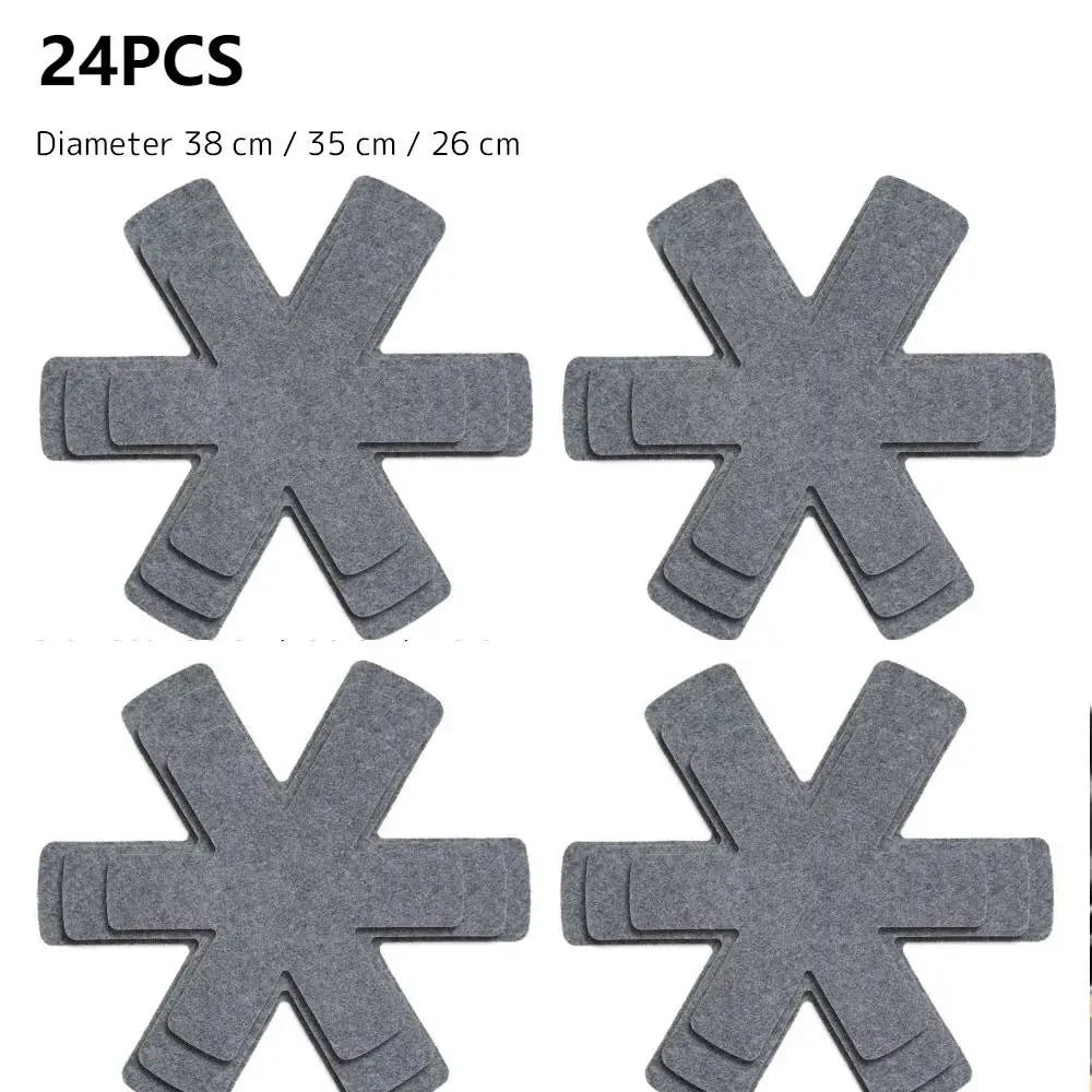 Pot and Pan Protectors 12Pcs Pot Dividers Pad Non-woven 3 Sizes Pans Separator Pads for Protecting Separators 2025