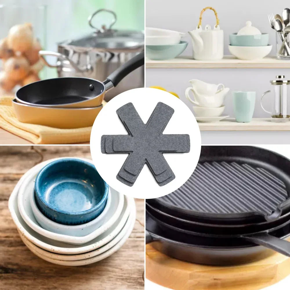 Pot and Pan Protectors 12Pcs Pot Dividers Pad Non-woven 3 Sizes Pans Separator Pads for Protecting Separators 2025