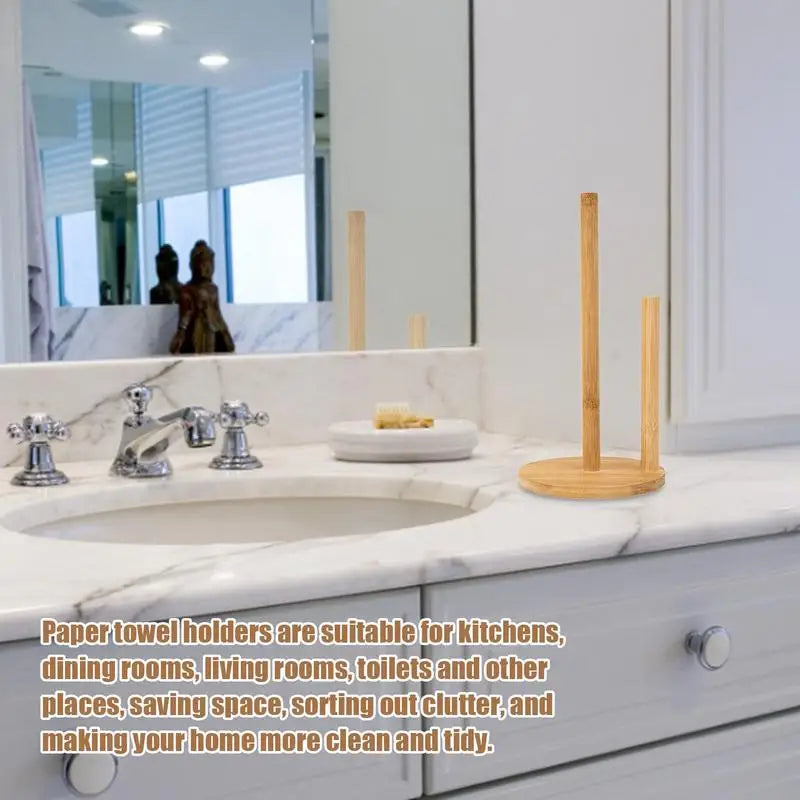 Wooden Paper Towel Holder Kitchen Wooden Roll Paper Towel Holder Vertical Wooden Paper Roll Organizer For Kitchen Toilet