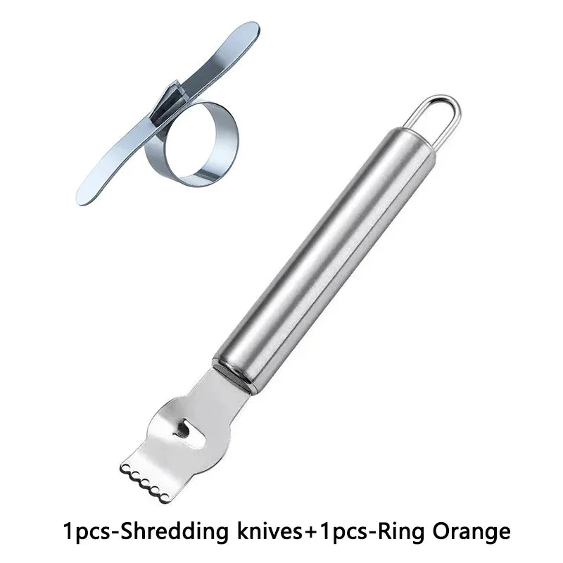 Lemon Zester Grater Stainless Steel Lemon Grater Orange Peeler Citrus Fruit Grater Peeling Knife Kitchen Gadgets Bar Accessories