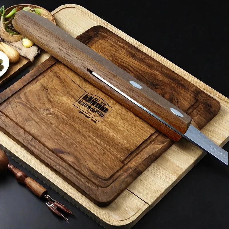 Kitchen knife with sawtooth edge, steak knife, wooden handle, stainless steel 1/2/4/8 piece set, kitchen accessory fruit knife