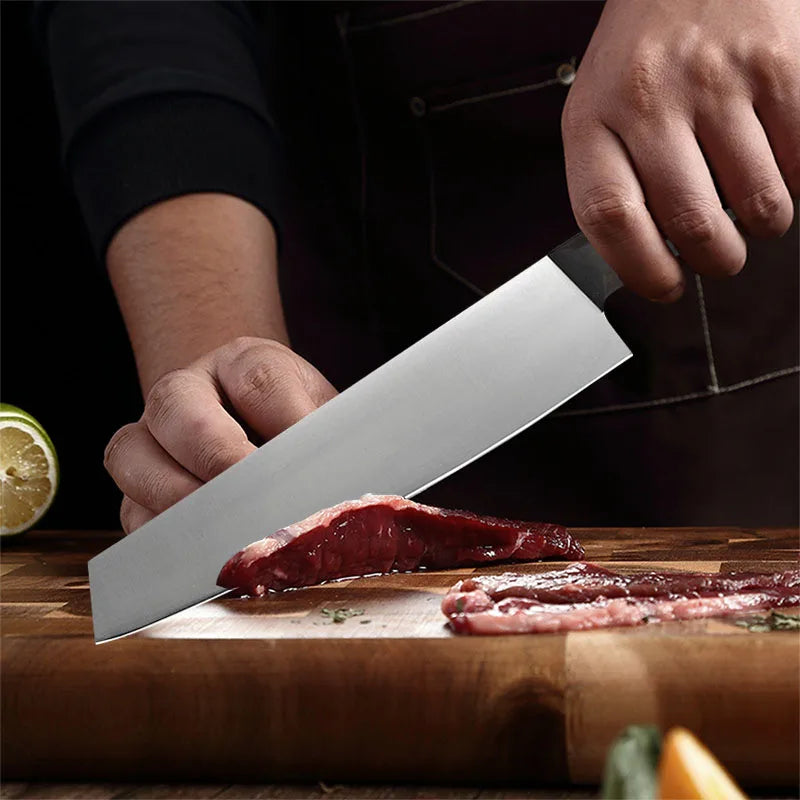 Japanese Chef Knife Professional Cooking Meat Vegetable Sushi Fish Cutting Kiritsuke Knife with Wood Handle Kitchen Tools