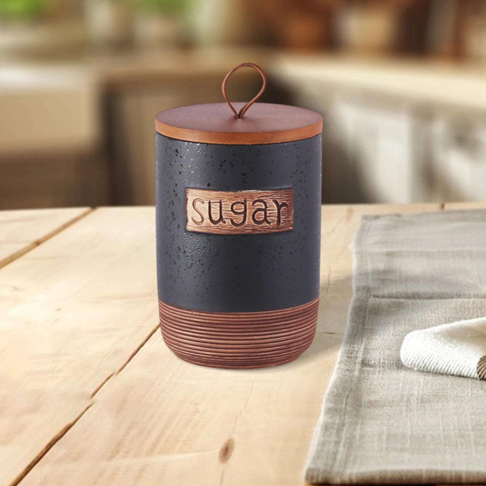 Storage Jar Modern Creative Ornament Accessories Craft Decor Airtight Container for Countertop Cupboard Flour Tabletop Serving
