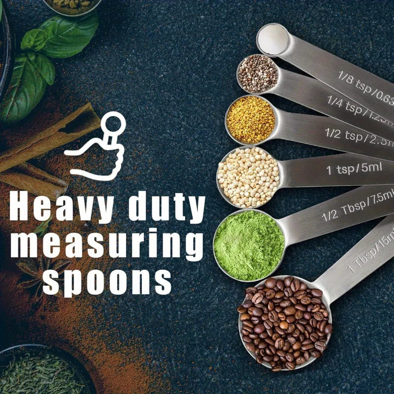 Measuring Spoon,A set of high quality18/8Stainless Steel Measuring Cup,A small spoon with both metric and imperial measurements,