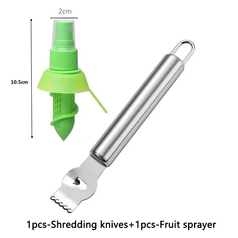 Lemon Zester Grater Stainless Steel Lemon Grater Orange Peeler Citrus Fruit Grater Peeling Knife Kitchen Gadgets Bar Accessories