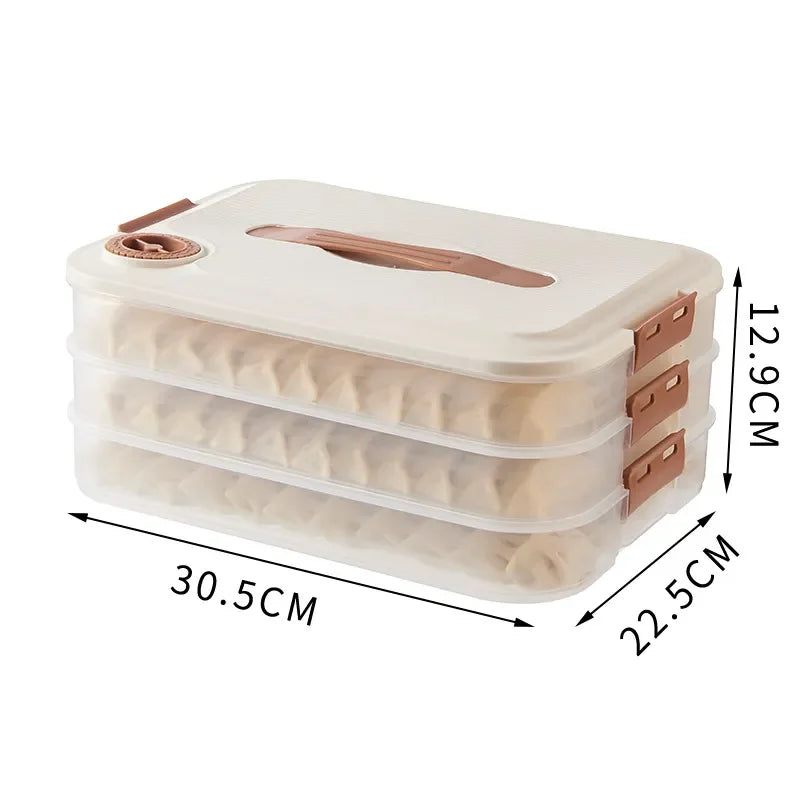 Kitchen Organizer Dumpling Box Food Storage Container Refrigerator Keep Fresh Storage Box Multi-Layer Transparent Dumpling Box