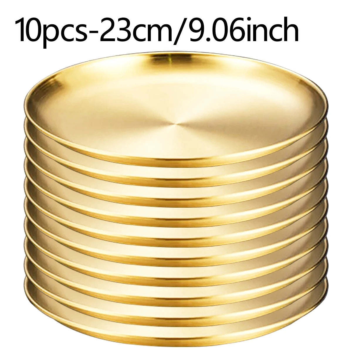3/7/10pcs Stainless Steel Plate Set BBQ Fried Chicken Barbecue Meat Plate Vegetable Fruit Storage Tray Party Cake Dessert Plate