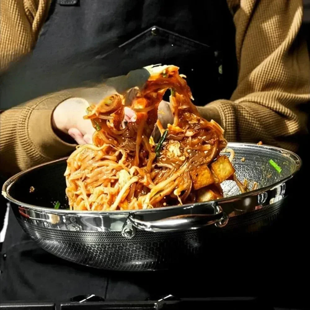 Nonstick Wok Saute Pan Induction Frying Pan Stay-Cool Handle Dishwasher-Friendly Compatible with All Cooktops PFOA FREE PFAS