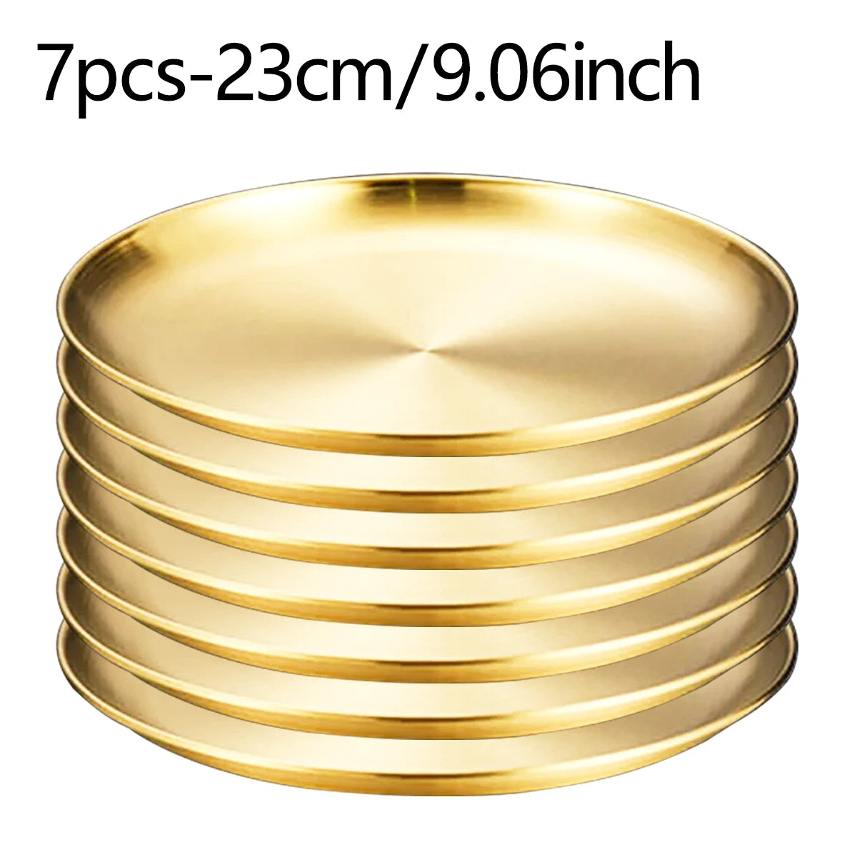3/7/10pcs Stainless Steel Plate Set BBQ Fried Chicken Barbecue Meat Plate Vegetable Fruit Storage Tray Party Cake Dessert Plate