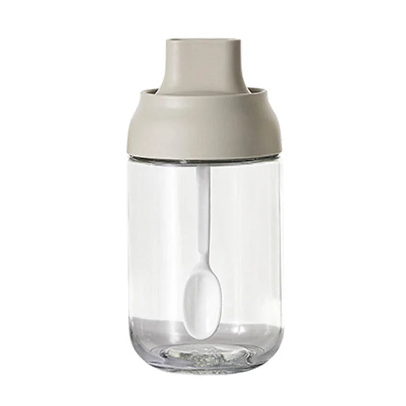 Spice Containers Glass Kitchen Condiment Containers with Lids Small Spoons for Spice Jars Moisture-Proof Seasonings Container