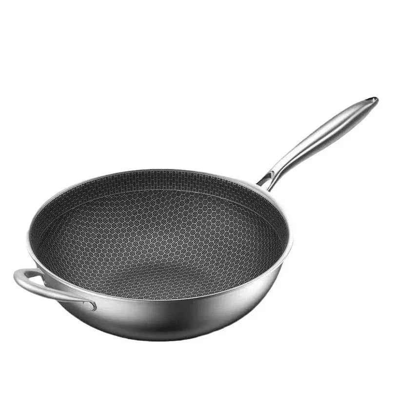 Nonstick Wok Saute Pan Induction Frying Pan Stay-Cool Handle Dishwasher-Friendly Compatible with All Cooktops PFOA FREE PFAS