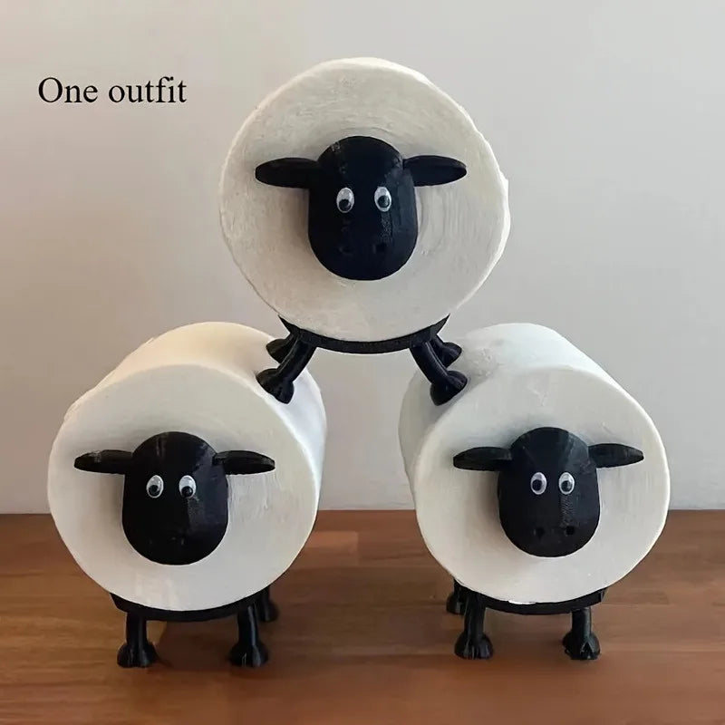 Cute Animal Shaped Toilet Paper Holder, Funny Toilet Paper Holder Standing Bathroom Paper Towel Holder for Bathroom Decoration