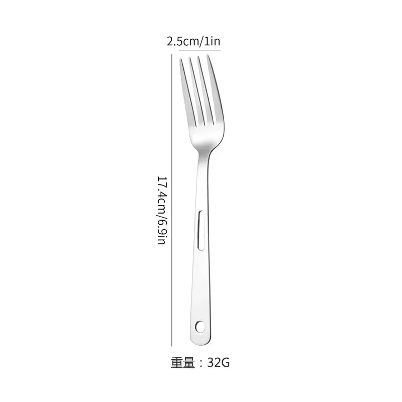 Spoon Fork Knife Sets Stainless Steel Outdoor Tableware with Storage Bag For Home Travel Camping Picnic Portable Tools