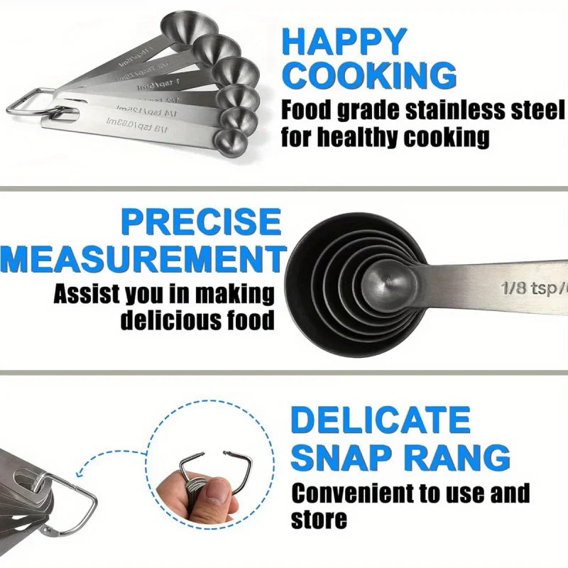 Measuring Spoon,A set of high quality18/8Stainless Steel Measuring Cup,A small spoon with both metric and imperial measurements,