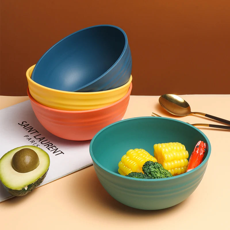 4/8pcs pp bowl set for family kitchen restaurant picnic camping reusable