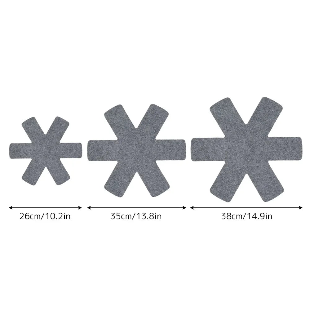 Pot and Pan Protectors 12Pcs Pot Dividers Pad Non-woven 3 Sizes Pans Separator Pads for Protecting Separators 2025