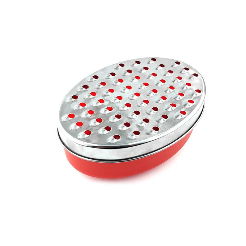 Stainless Steel Storage Graters Double-sided Ginger Grater Multifunctional Storable Cheese Shredder Kitchen Vegetable Fruit Tool
