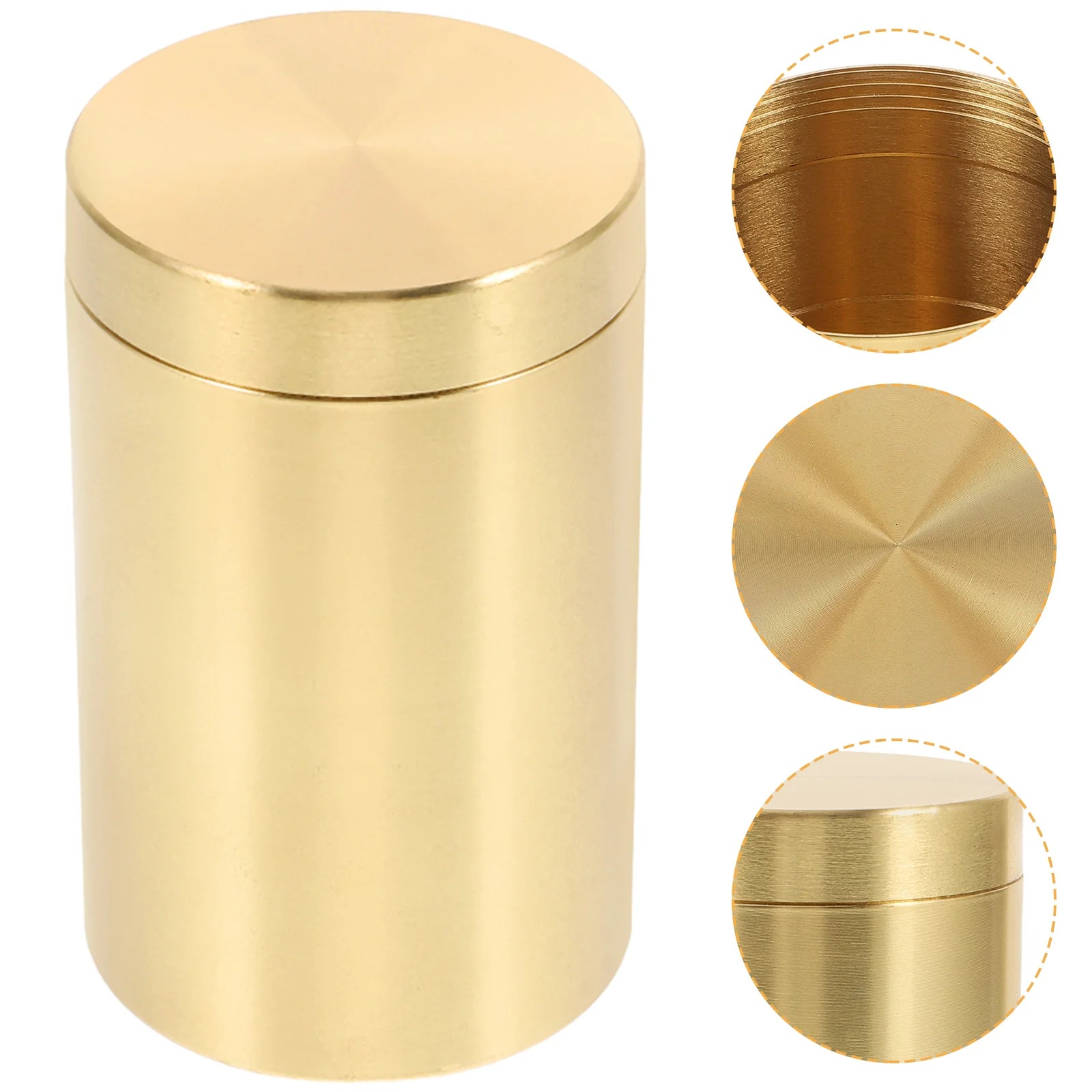 Brass Tea Jar Storage Bottle Food Container Kitchen Canisters Cereal Tin Dried Fruit Holder Seal Containers Storage Jars Bottles