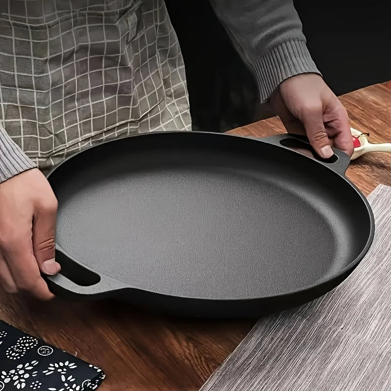 1 Multipurpose Cast Iron Pan - Nonstick Pan for Pizza, Grilling, Pancakes, for home kitchen and outdoor cooking