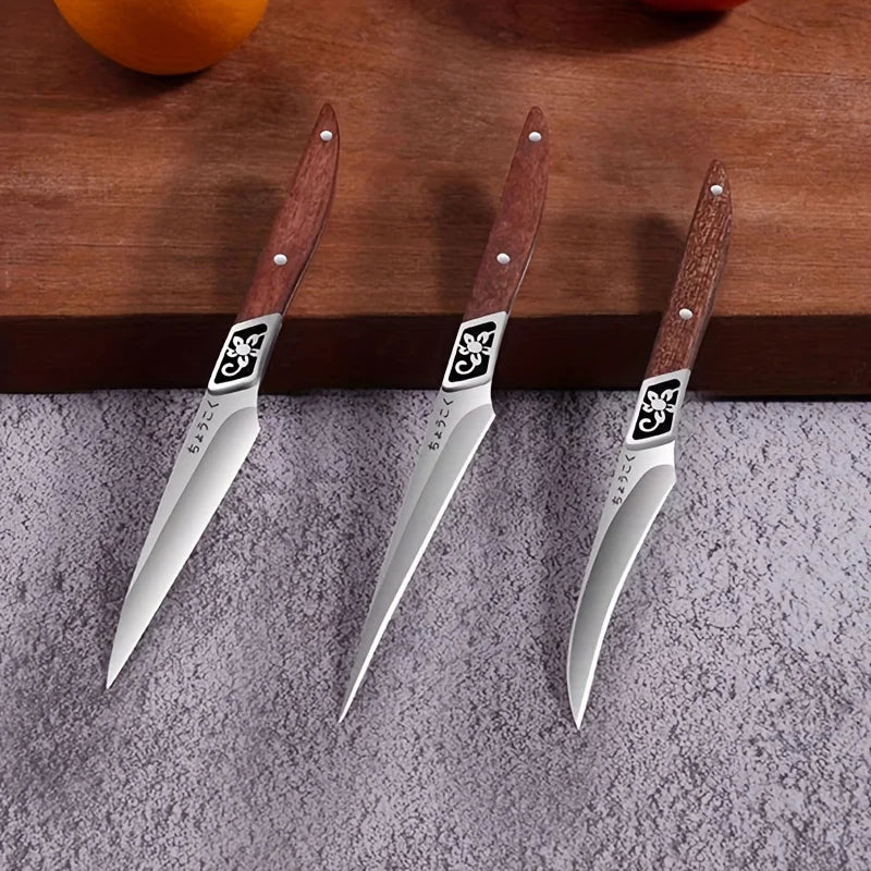 3 Piece Sharp Kitchen Art Knife Kitchen Accessories Hand Tools Professional Chef Carving Knife Food and Fruit Carving