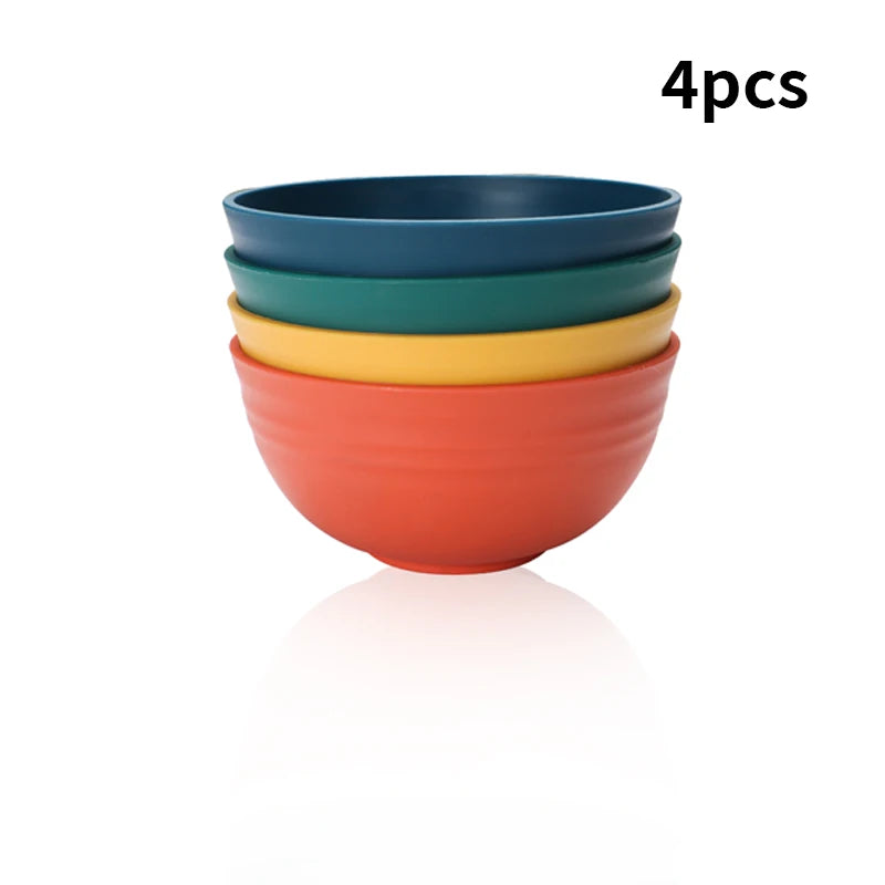 4/8pcs pp bowl set for family kitchen restaurant picnic camping reusable