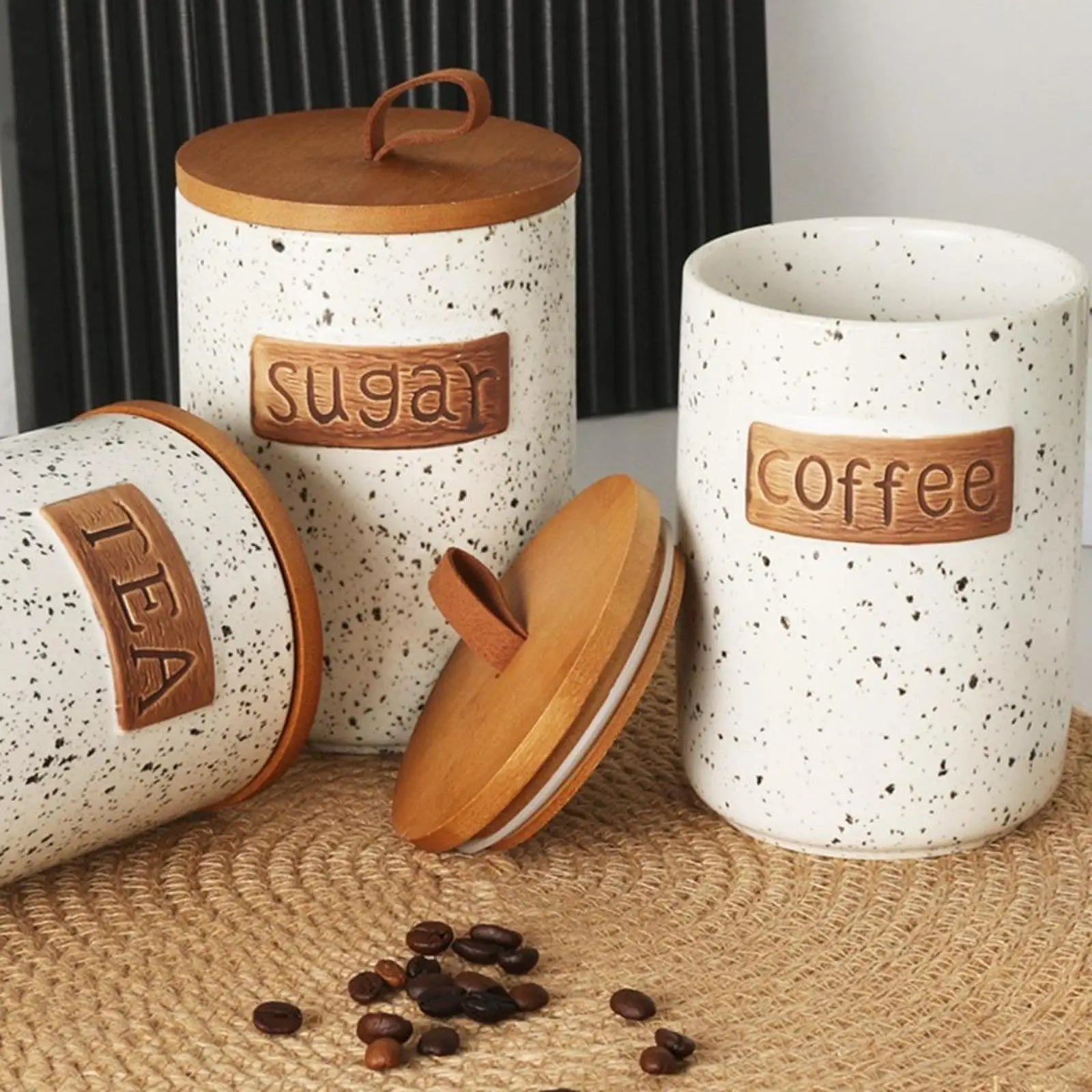 Storage Jar Modern Creative Ornament Accessories Craft Decor Airtight Container for Countertop Cupboard Flour Tabletop Serving