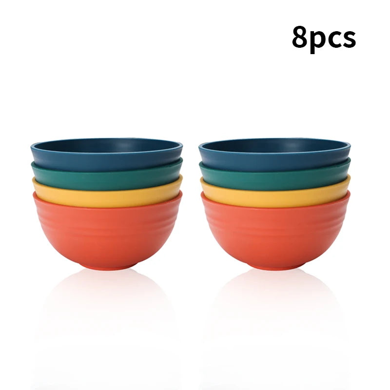 4/8pcs pp bowl set for family kitchen restaurant picnic camping reusable