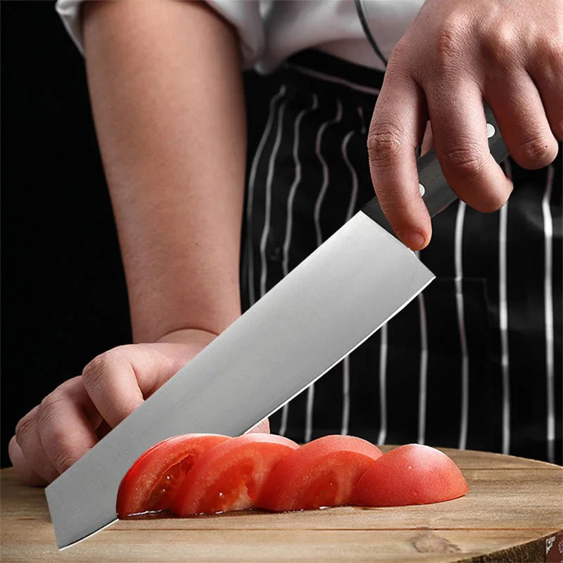 Japanese Chef Knife Professional Cooking Meat Vegetable Sushi Fish Cutting Kiritsuke Knife with Wood Handle Kitchen Tools