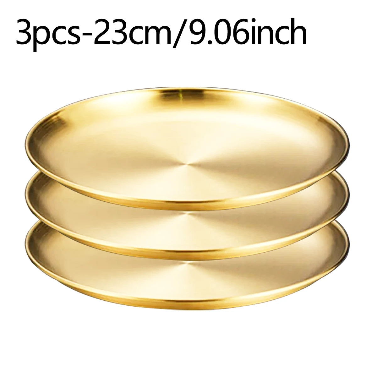 3/7/10pcs Stainless Steel Plate Set BBQ Fried Chicken Barbecue Meat Plate Vegetable Fruit Storage Tray Party Cake Dessert Plate