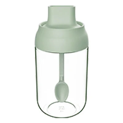 Spice Containers Glass Kitchen Condiment Containers with Lids Small Spoons for Spice Jars Moisture-Proof Seasonings Container