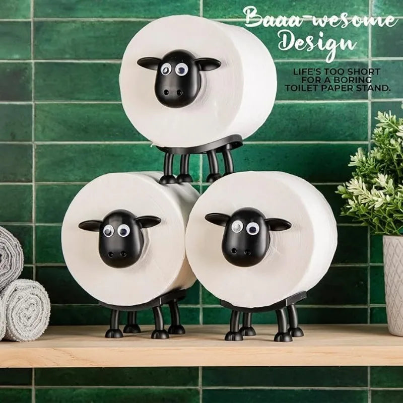 Cute Animal Shaped Toilet Paper Holder, Funny Toilet Paper Holder Standing Bathroom Paper Towel Holder for Bathroom Decoration
