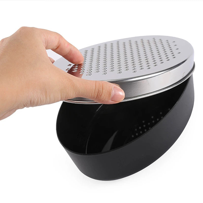 Stainless Steel Storage Graters Double-sided Ginger Grater Multifunctional Storable Cheese Shredder Kitchen Vegetable Fruit Tool