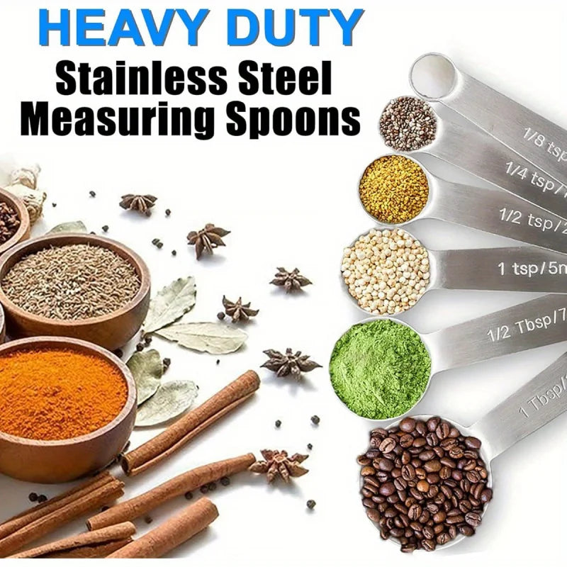Measuring Spoon,A set of high quality18/8Stainless Steel Measuring Cup,A small spoon with both metric and imperial measurements,