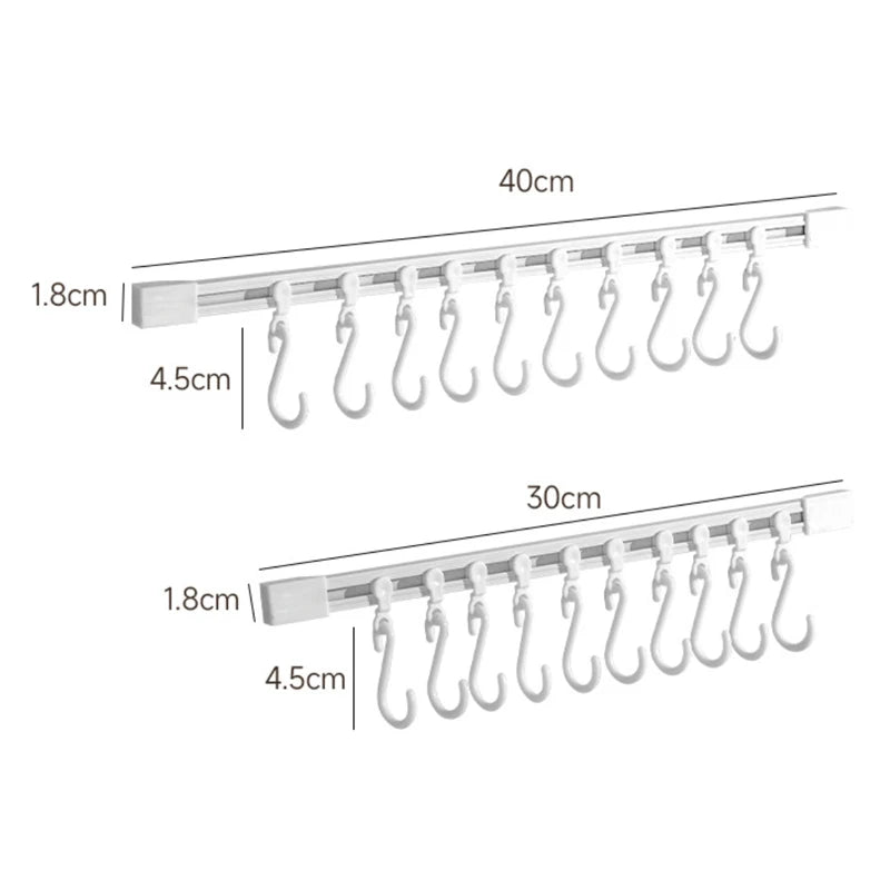 Utensil Hanger Under Cabinet Wall-Mounted Utensil Holder Adhesive No Drilling Spatula Storage Space Saving Home Organizer For