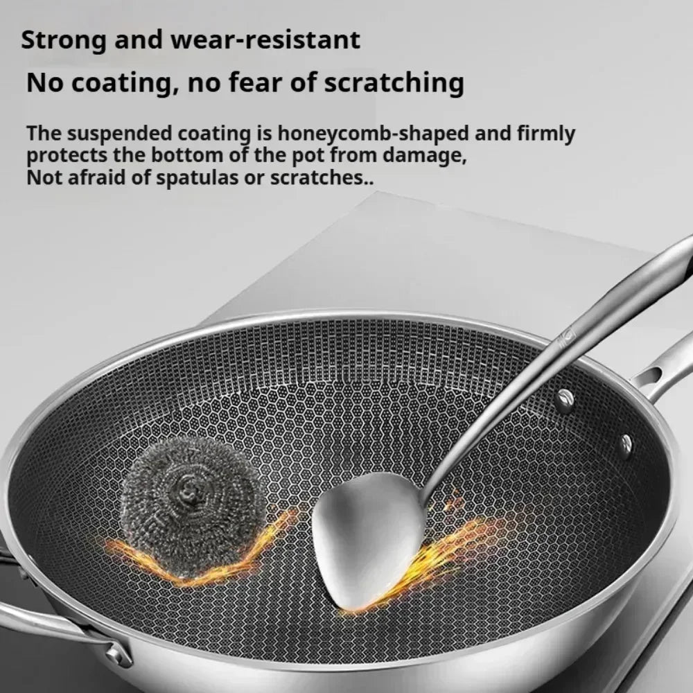 Nonstick Wok Saute Pan Induction Frying Pan Stay-Cool Handle Dishwasher-Friendly Compatible with All Cooktops PFOA FREE PFAS