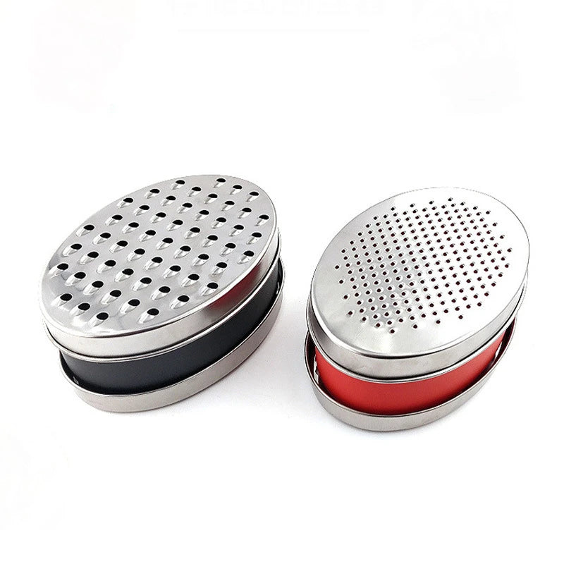 Stainless Steel Storage Graters Double-sided Ginger Grater Multifunctional Storable Cheese Shredder Kitchen Vegetable Fruit Tool