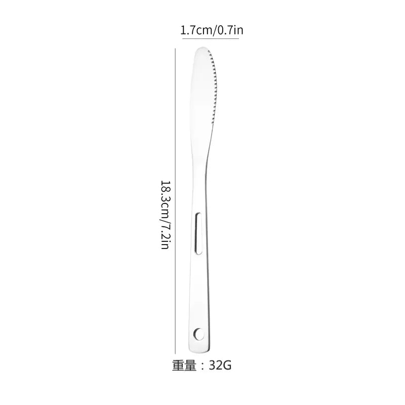 Spoon Fork Knife Sets Stainless Steel Outdoor Tableware with Storage Bag For Home Travel Camping Picnic Portable Tools