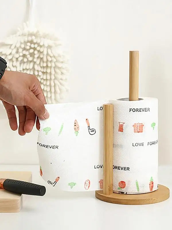 Wooden Paper Towel Holder Kitchen Wooden Roll Paper Towel Holder Vertical Wooden Paper Roll Organizer For Kitchen Toilet