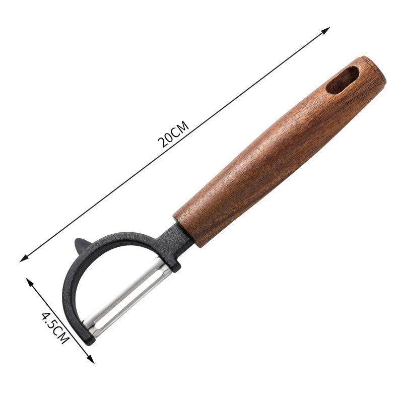 Peeler Stainless steel Wooden Handle Peeler Fruit Vegetable Kitchen Tool