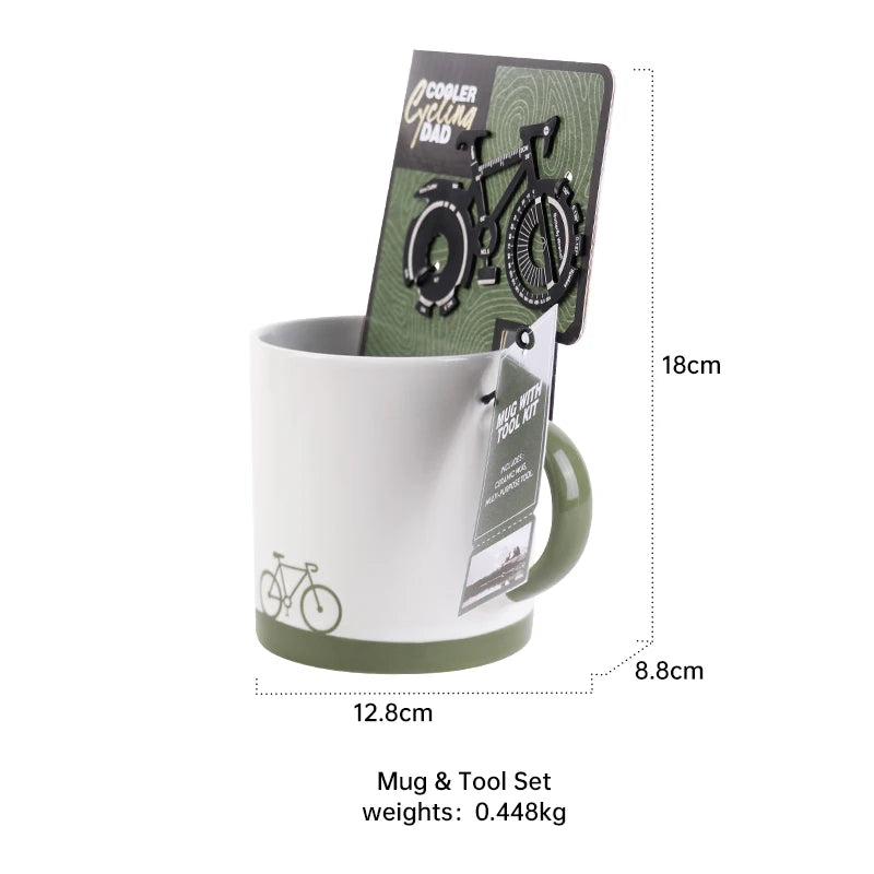 Creative Gift Outdoor Multi Functional Tool Coffee Mug Set Bicycle Design Novelty Cups Perfect Gift Ideas for Dad and Men