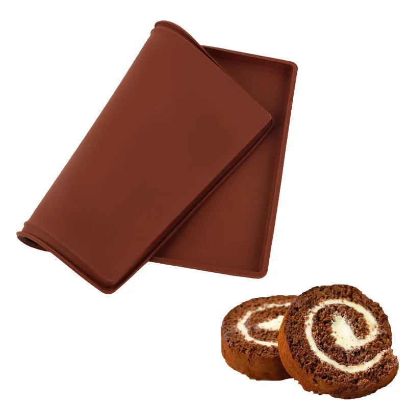 Silicone Bakeware Mat Baking Dishes Pastry Bakeware Baking Tray Oven Rolling Kitchen Bakeware Sheet New